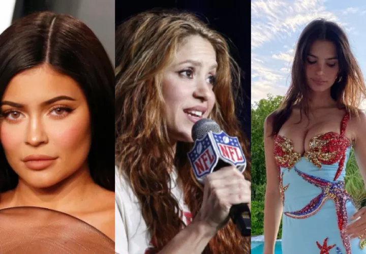  Kylie Jenner, Shakira y Emily Ratajkowski. Fotos: Archivo / EFE / Instagram
