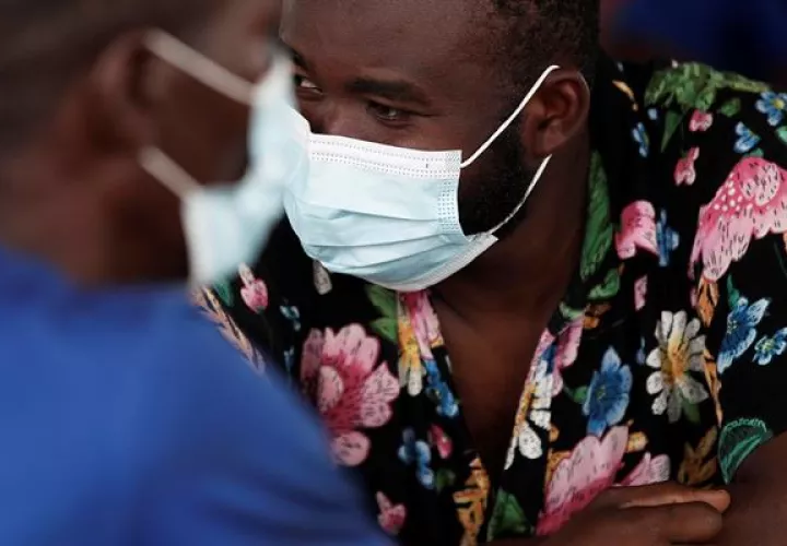 Migrantes haitianos en el albergue de San Vicente en Metetí (Panamá). EFE