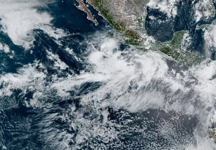 Localización de la tormenta tropical Nora frente a las costas de México. EFE