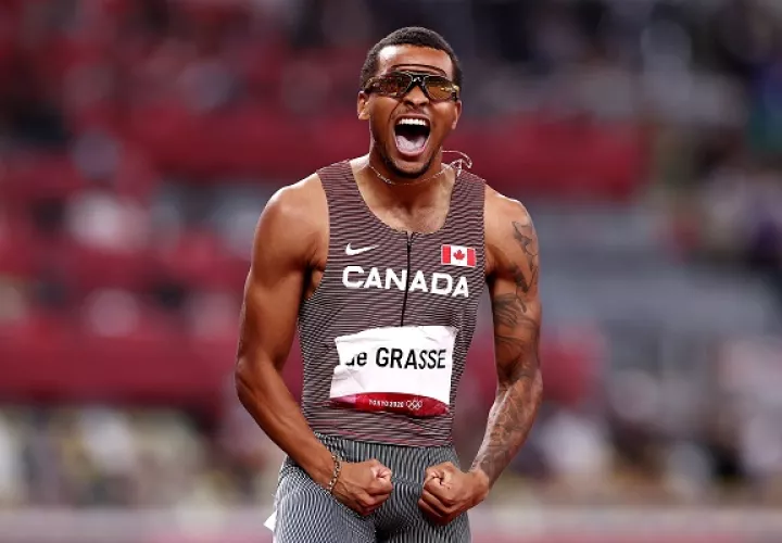 El canadiense Andre de Grasse heredó del astro jamaicano el título con un tiempo de 19.62. Foto Cortesía: @Olympics