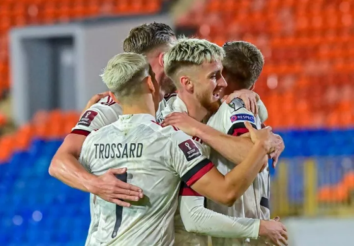 Bélgica ganó de visita 1-0 ante Bielorrusia. Foto Cortesía: @BelRedDevils