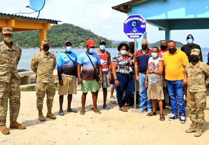 El acto formal efectuado esta semana contó con autoridades de Portobelo y oficiales del Senan. Foto: Diómedes Sánchez 