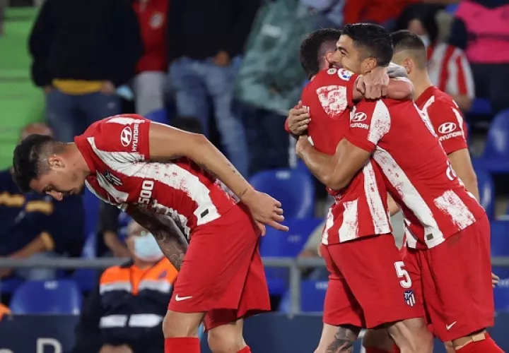 Luis Suárez anotó el gol de la victoria para el Atlético de Madrid. Foto: EFE