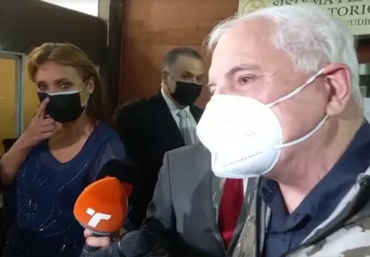 El expresidente Ricardo Martinelli dio declaraciones a su salida del Sistema Penal Acusatorio de Plaza Ágora. 