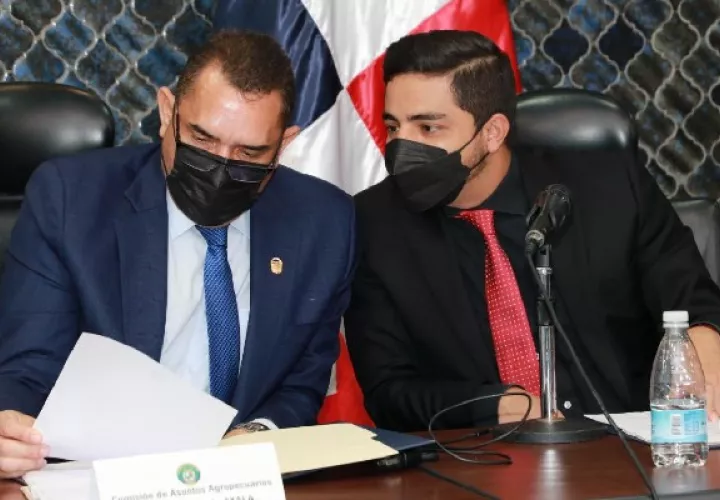 El diputado Julio Mendoza (dcha.) planteó la necesidad de dar seguimiento a los procesos de limpieza en Merca Panamá. Foto: Cortesía Asamblea Nacional