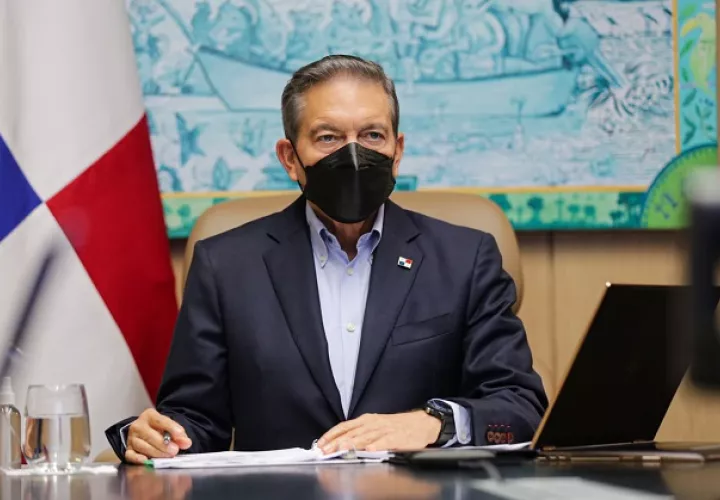 El presidente Laurentino Cortizo participó hoy de manera virtual en el Diálogo de Alto Nivel sobre  Acción Climática en las Américas.  Foto: Cortesía @NitoCortizo