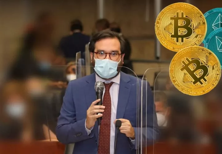 Gabriel Silva explicó que las criptomonedas no serán de uso obligatorio. Foto: Cortesía Asamblea Nacional e Internet