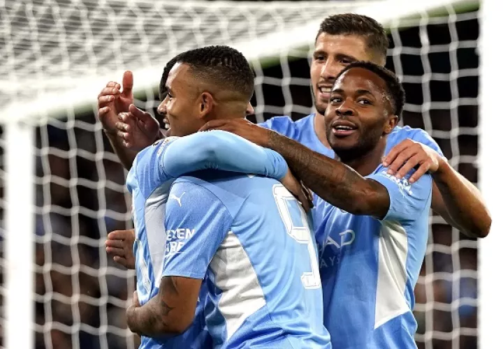 Manchester City venció como local 6-3 al Leipzig. Foto: EFE
