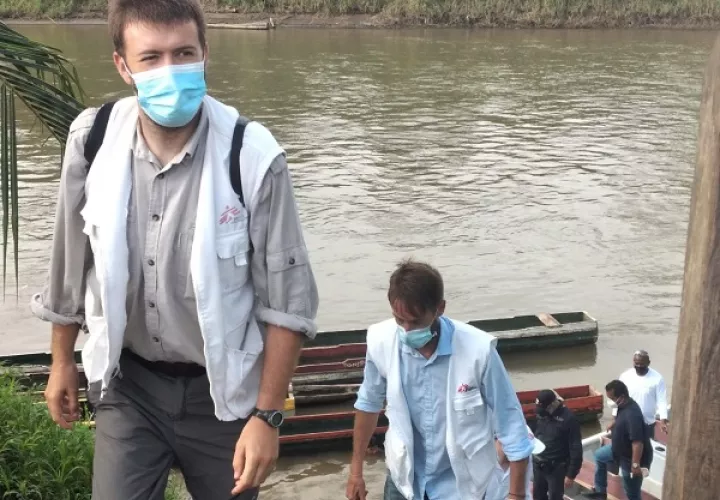 Médicos Sin Fronteras y el Minsa a su llegada a la provincia de Darién. Foto: Cortesía Minsa
