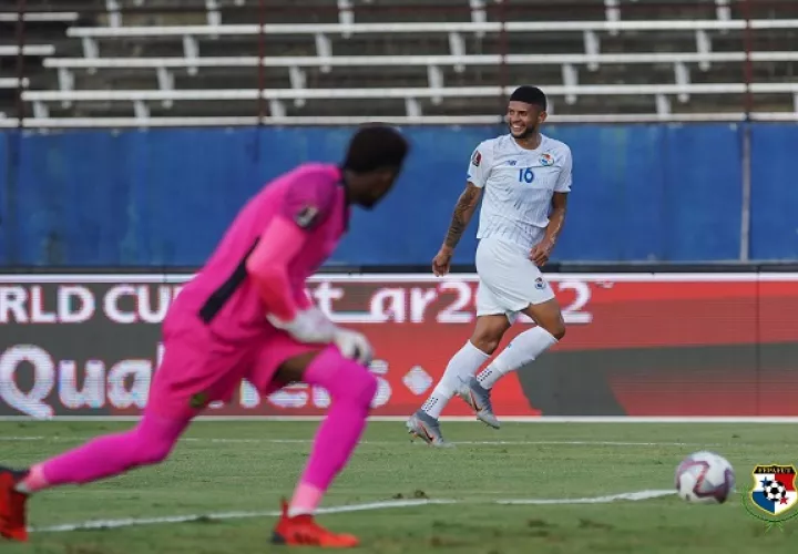 Andrés Andrade marcó el primer gol de Panamá este domingo. Foto: Cortesía Fepafut