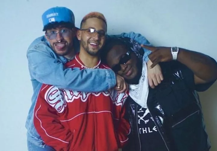 Bad Bunny, Mora y Sech. Foto: Instagram