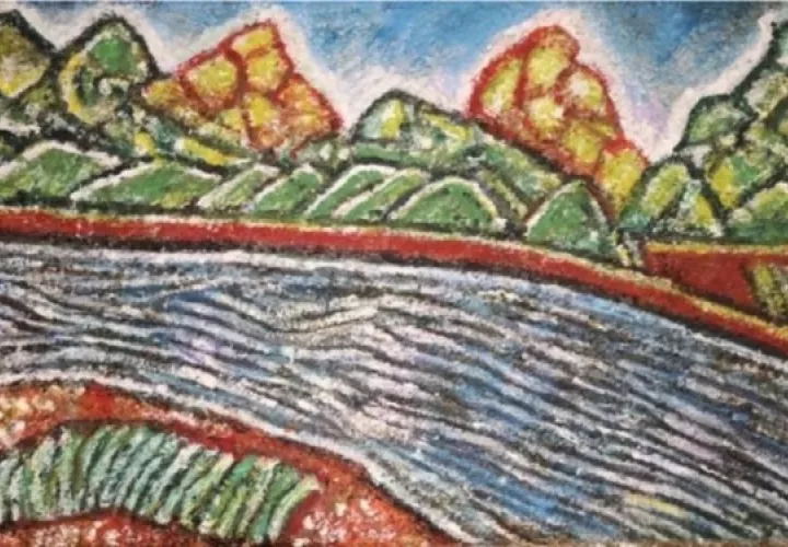 Obra 'Corriente de la montaña' de Adriano Herrerabarría.  Foto: Cortesía