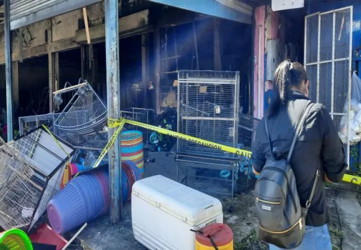 Ingresar al área del incendio en estos momentos se torna peligroso por los gases. Foto: Melquiades Vásquez