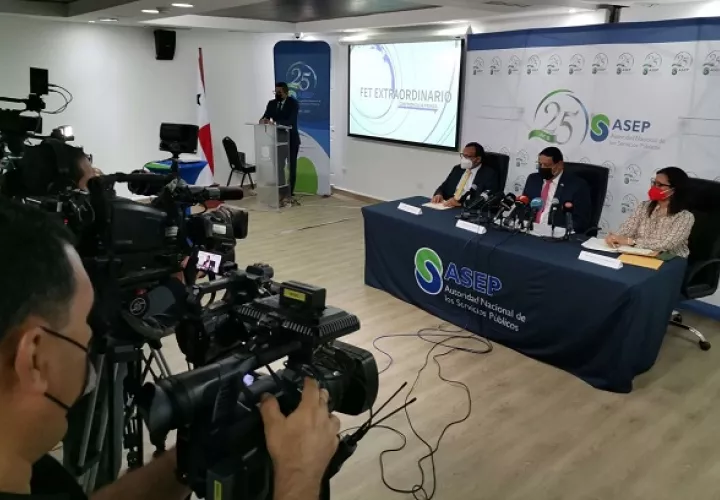 La Autoridad Nacional de los Servicios Públicos (Asep) hizo el anuncio hoy en conferencia de prensa. Foto: Cortesía Asep