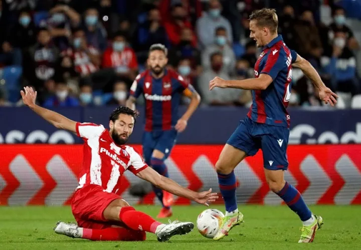 Atlético de Madrid empató de visita 2-2 con el Levante. Foto: EFE