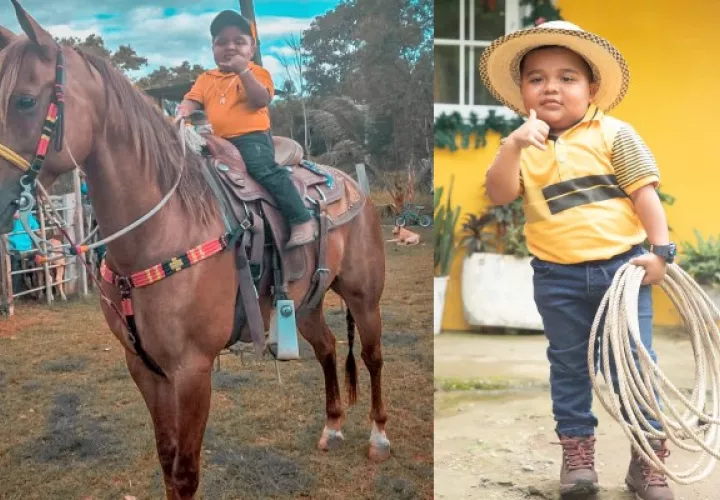 A José David le gusta montar a caballo, enlazar terneros o puercos, y jugar con los gallos. Foto / Cortesía.