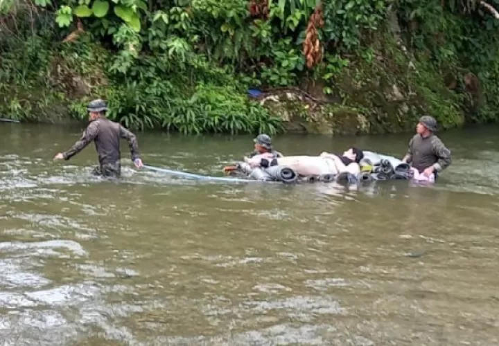 Los migrantes fueron trasladados hasta un lugar seguro desde donde puedieron ser rescatado. Foto: Cortesía