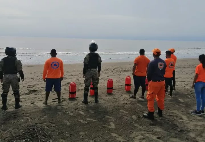 Alerta por mar de fondo para el Golfo y Bahía de Panamá, Sur de Veraguas, Los Santos y Golfo de Chiriquí. Cortesía: SinaprocAlerta por mar de fondo para el Golfo y Bahía de Panamá, Sur de Veraguas, Los Santos y Golfo de Chiriquí. Cortesía: Sinaproc