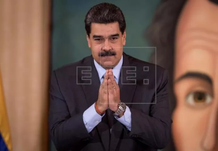 Nicolás Maduro habló hoy en un acto transmitido por el canal estatal Venezolana de Televisión (VTV). Foto: EFE