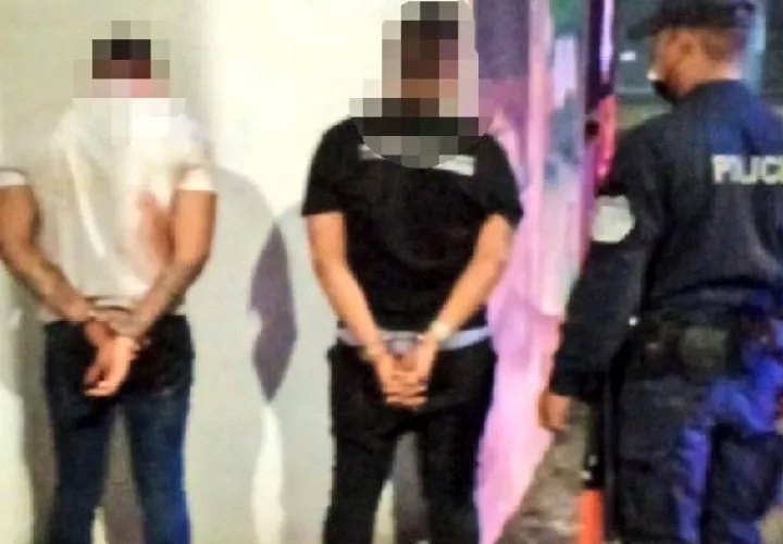 Aprehendieron en Las Acacias a dos personas presuntamente vinculada a hecho de sangre en Santa Ana. Foto: Cortesía Policía Nacional