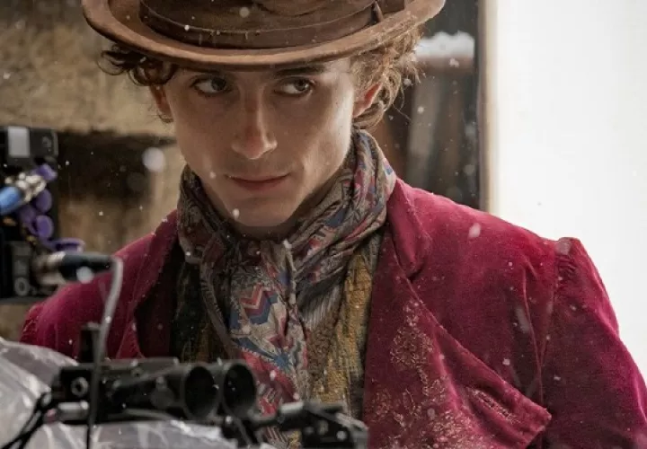 Timothée Chalamet interpretando a Willy Wonka. Foto: Instagram