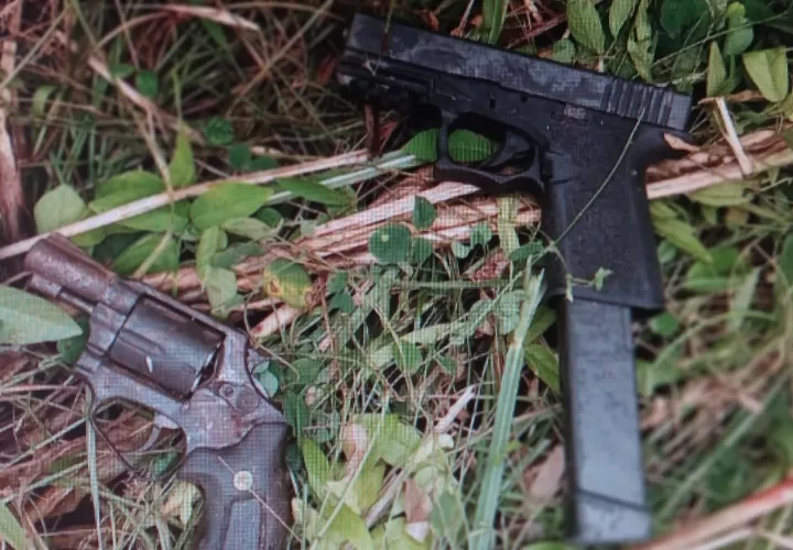 En la zona donde se dio el ataque, se encontraron dos armas de fuego. Foto: Diomedes Sánchez 