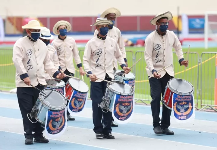 La banda independiente Panamá participó en la celebración del Bicentenario en el estadio Rommel Fernández Gutiérrez. Foto: Cortesía Meduca