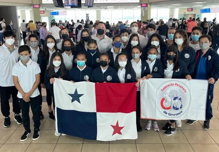 Delegación panameña de gimnasia. Foto: Cortesía