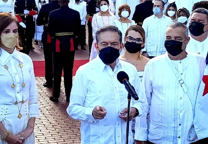 El presidente Laurentino Cortizo participó de los actos protocolares del 4 de Noviembre. Foto: Víctor Arosemena