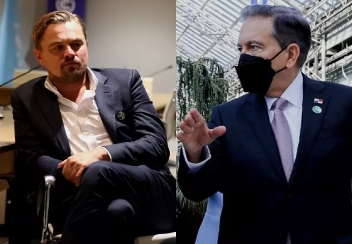 Leonardo Di Caprio presente en la Cumbre de Cambio Climático. Foto: Cortesía