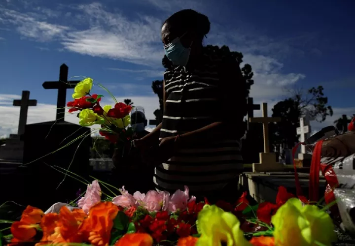 Flores de diferentes colores hoy en el Cementerio de Amador. Foto: EFE