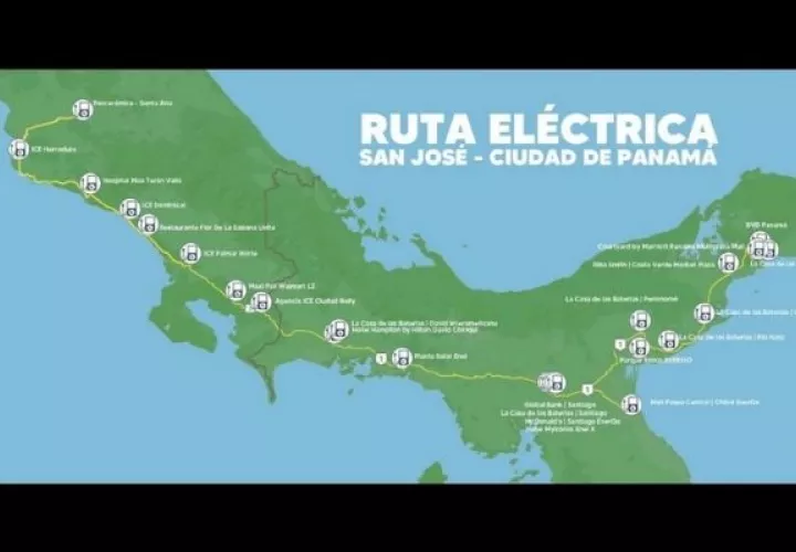 La electricidad que alimenta esta red de carga es renovable.