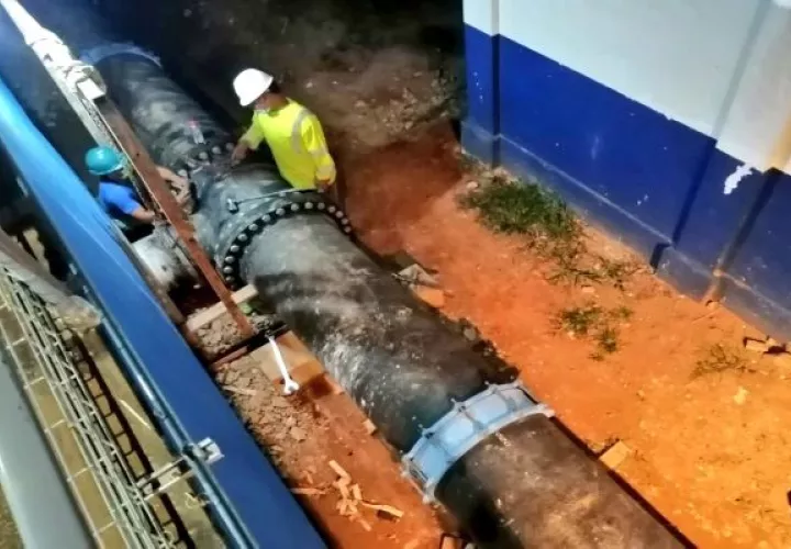 Los trabajos se realizarán sobre la línea de conducción de 18 pulgadas que se encuentra próxima a la Cantera de Choy, antigua vía Boquete en el corregimiento de David. Foto. Mayra Madrid