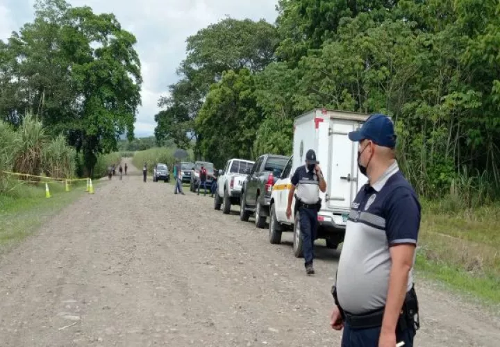 El cadáver de Mario Enrique Villareal fue encontrado el 18 de diciembre en medio de un cañaveral en el sector de Jarkin en el distrito de Alanje. Foto. José Vásquez