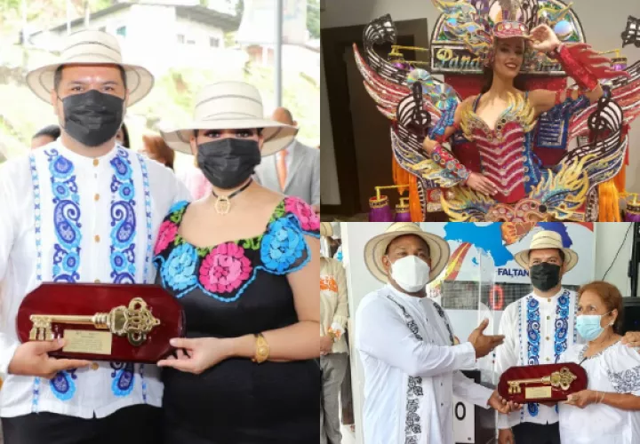 Daniel Cortina recibiendo la llaves del distrito de San Miguelito. Fotos: Instagram / @daniel.cortina22
