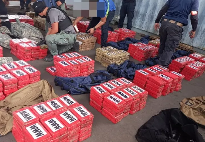 Más de 100 toneladas de drogas decomisadas en Panamá durante el 2021. Foto: Cortesía Policía Nacional
