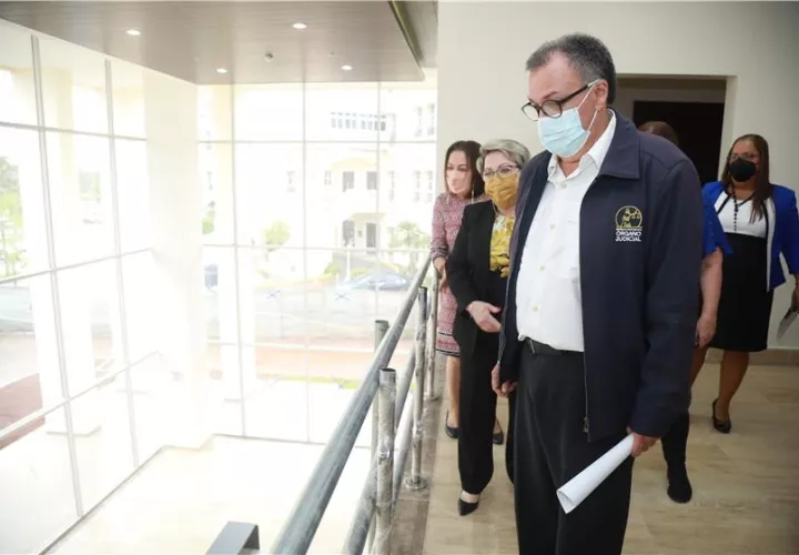 Las modernas instalaciones del Órgano Judicial ya cuentan con un 97% de avance. Foto: Mayra Madrid 