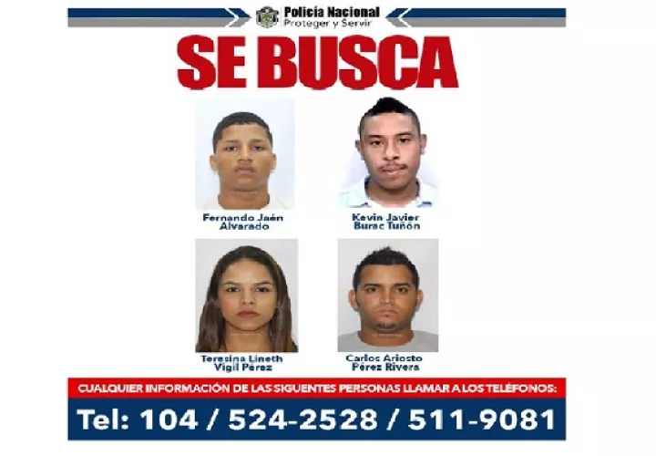 Integrantes de la banda criminal "Los HP", que supuestamente opera en el sector de Panamá Este. 