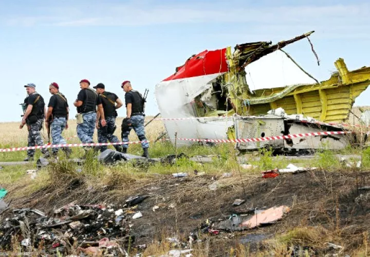 Derribo del avión de Malaysia Airlines en el este de Ucrania en 2014. Foto: EFE