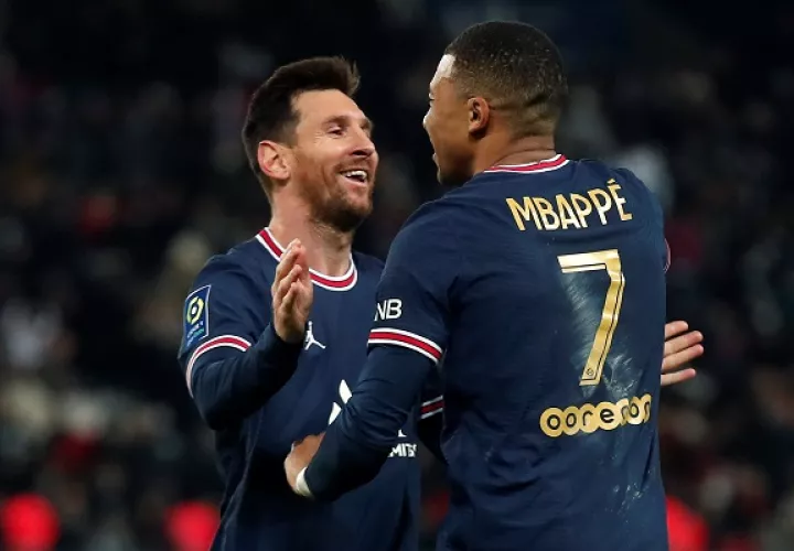 Messi y Mbappé del PSG jugarán ante Real Madrid. Foto:EFE