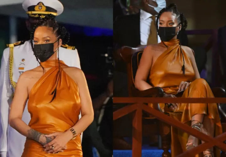 Rihanna estuvo en su país natal para ser homenajeada como heroína nacional . Fotos: Twitter