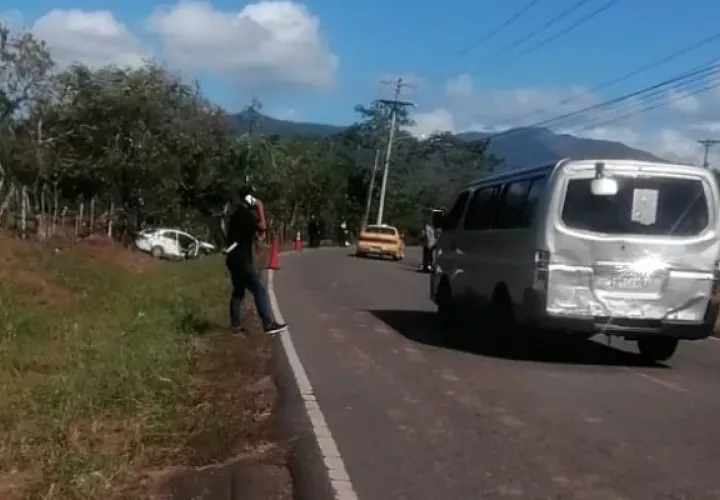 Una víctima fatal en accidente en Utivé. Foto: Cortesía