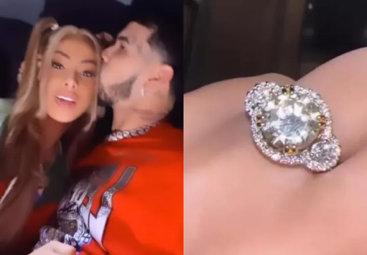 Yailin y Anuel AA supuestamente se comprometieron, el cantante no lo ha confirmado públicamente. Fotos: Instagram