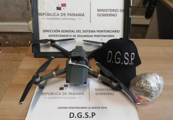Este dron fue capturado tratando de lanzar un objeto al centro penal Nueva Joya, en Pacora. Foto de Archivo