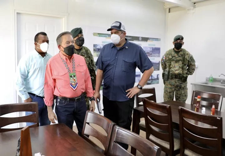 El presidente Laurentino Cortizo realizó este viernes una gira por la comarca Emberá-Wounaan. Foto: Cortesía @NitoCortizo