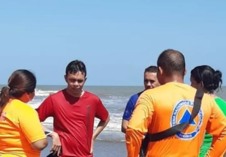 Un aviso de prevención por oleajes en la vertiente del Caribe. Foto: Cortesía Sinaproc