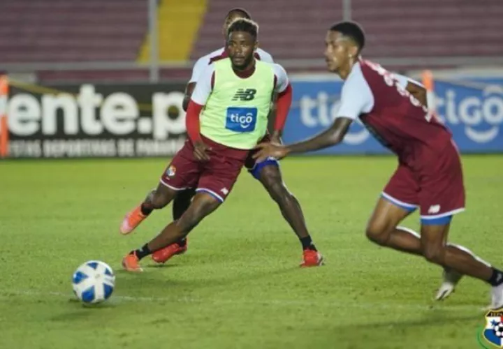 Panamá durante los entrenamientos en el Rommel. Foto:Fepafut