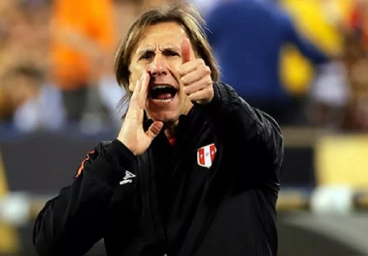 Ricardo Gareca, técnico de Perú. Foto:EFE