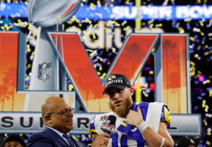 Cooper Kupp de Los Ángeles Rams. Foto:EFE 