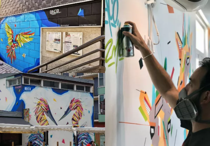 Daco empezó a hacer graffitis en los años 90. Fotos: Instagram / @pintar